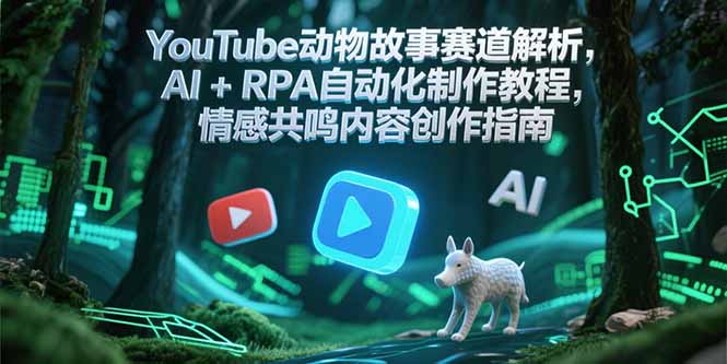 YouTube動物故事賽道：AI與RPA自動化制作技巧_情感共鳴內容創作指南-愛分享資源網